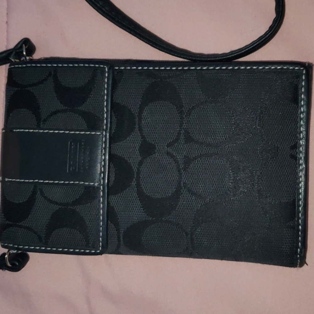 1 Black Coach wallet & 1 Black and Grey Coach wallet